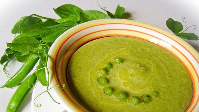 pea puree soup for a diet to drink
